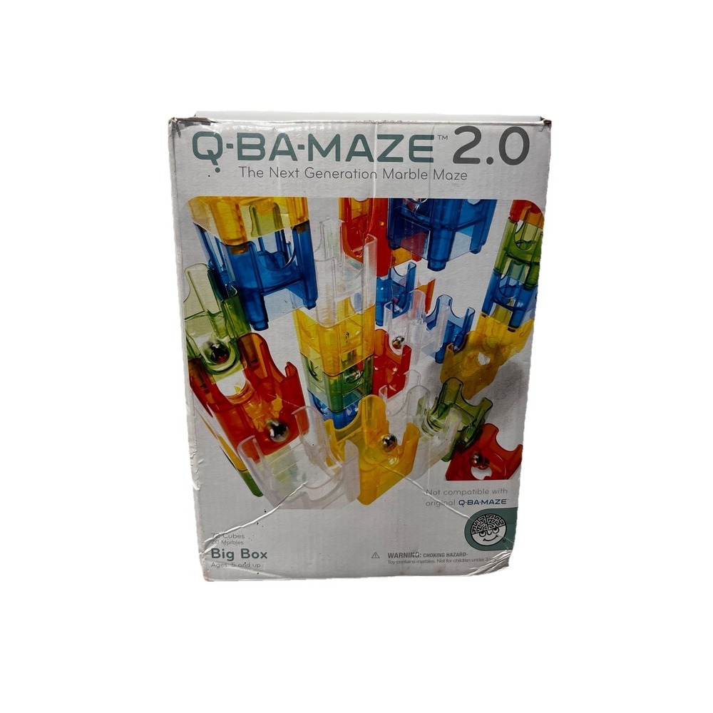 Q-BA-MAZE 2.0 Big Box Mindware Marble Maze Toy 68 cubes Basic Starter Set- READ